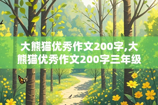 大熊猫优秀作文200字,大熊猫优秀作文200字三年级