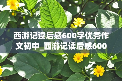 西游记读后感600字优秀作文初中_西游记读后感600字优秀作文初中生