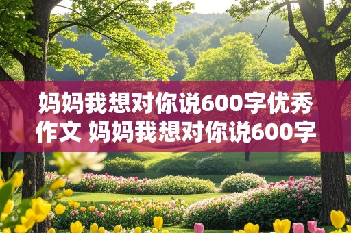 妈妈我想对你说600字优秀作文 妈妈我想对你说600字优秀作文初一