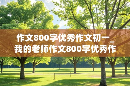 作文800字优秀作文初一_我的老师作文800字优秀作文初一