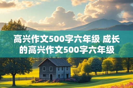 高兴作文500字六年级 成长的高兴作文500字六年级