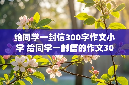 给同学一封信300字作文小学 给同学一封信的作文300字