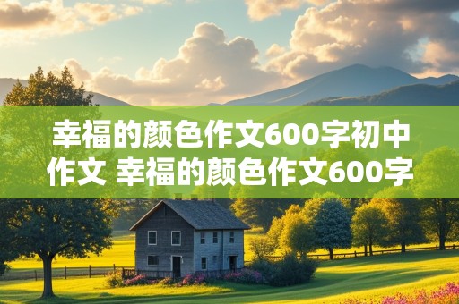 幸福的颜色作文600字初中作文 幸福的颜色作文600字初中作文红色