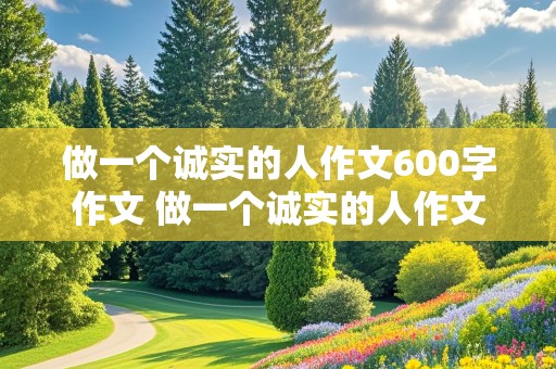 做一个诚实的人作文600字作文 做一个诚实的人作文600字作文议论文