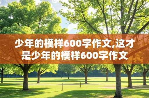 少年的模样600字作文,这才是少年的模样600字作文