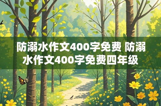 防溺水作文400字免费 防溺水作文400字免费四年级