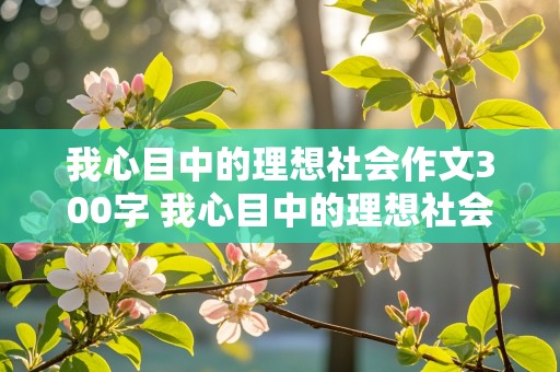 我心目中的理想社会作文300字 我心目中的理想社会作文300字怎么写