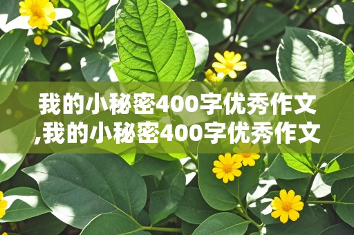 我的小秘密400字优秀作文,我的小秘密400字优秀作文怎么写