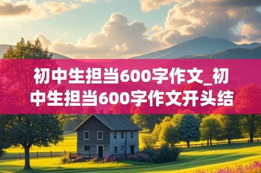 初中生担当600字作文_初中生担当600字作文开头结尾