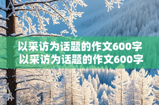 以采访为话题的作文600字 以采访为话题的作文600字初中