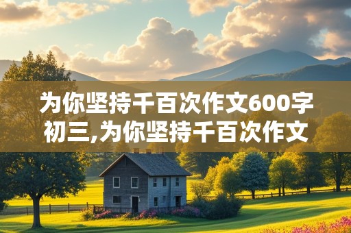 为你坚持千百次作文600字初三,为你坚持千百次作文600字初三下册