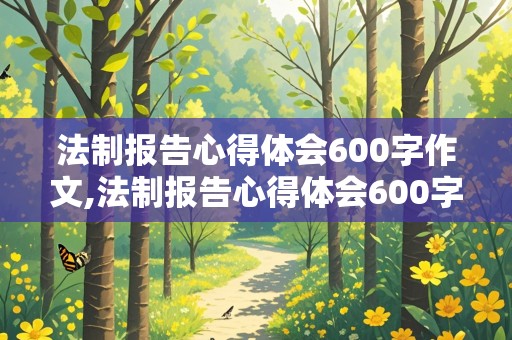 法制报告心得体会600字作文,法制报告心得体会600字作文校园欺凌民法典