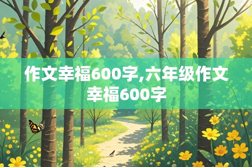 作文幸福600字,六年级作文幸福600字