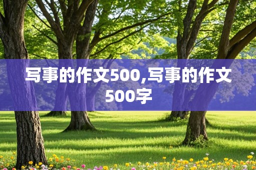 写事的作文500,写事的作文500字