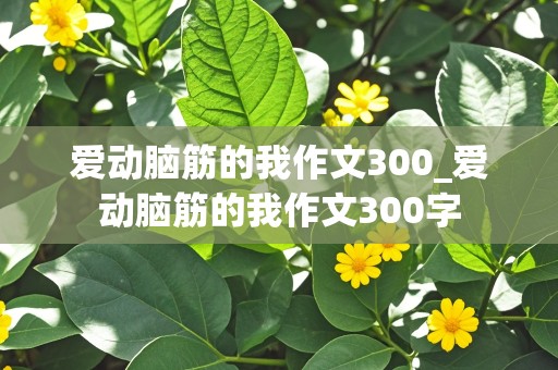 爱动脑筋的我作文300_爱动脑筋的我作文300字