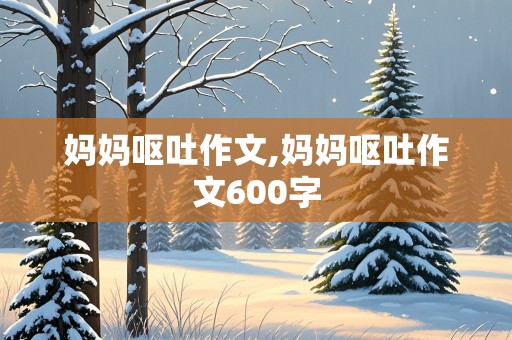 妈妈呕吐作文,妈妈呕吐作文600字