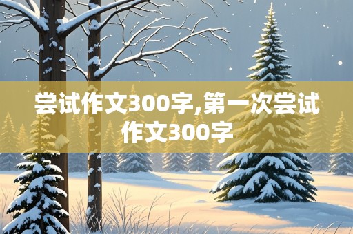 尝试作文300字,第一次尝试作文300字