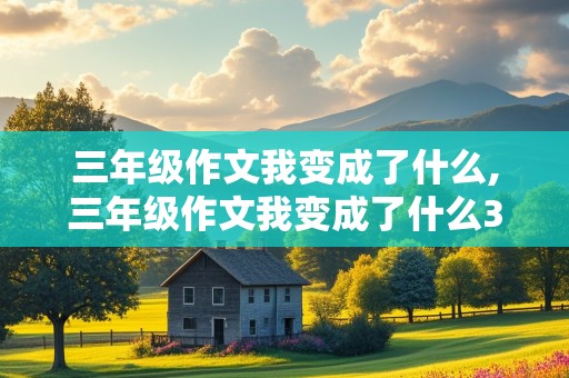 三年级作文我变成了什么,三年级作文我变成了什么300字左右