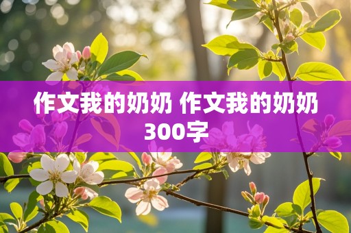 作文我的奶奶 作文我的奶奶300字