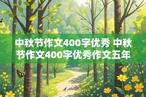 中秋节作文400字优秀 中秋节作文400字优秀作文五年级