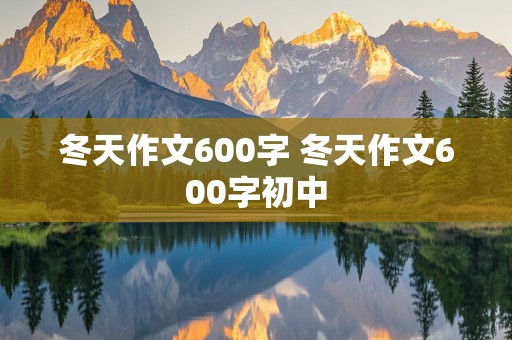 冬天作文600字 冬天作文600字初中