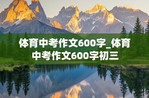 体育中考作文600字_体育中考作文600字初三