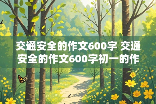 交通安全的作文600字 交通安全的作文600字初一的作文