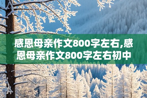 感恩母亲作文800字左右,感恩母亲作文800字左右初中