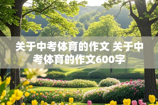 关于中考体育的作文 关于中考体育的作文600字