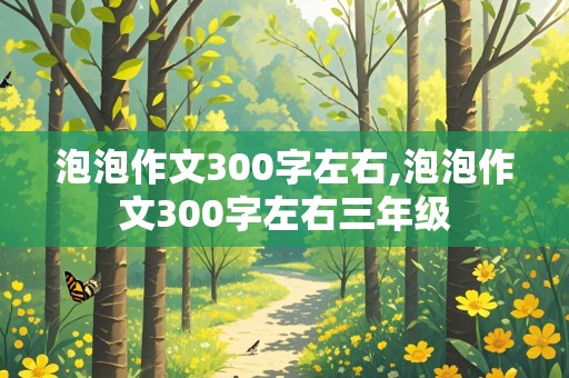 泡泡作文300字左右,泡泡作文300字左右三年级