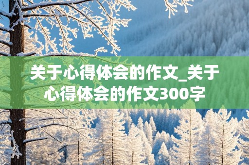 关于心得体会的作文_关于心得体会的作文300字