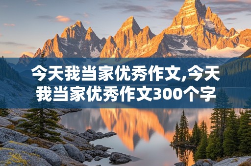 今天我当家优秀作文,今天我当家优秀作文300个字