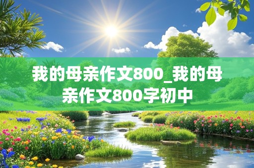 我的母亲作文800_我的母亲作文800字初中