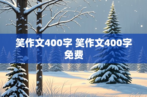 笑作文400字 笑作文400字免费