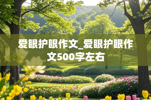 爱眼护眼作文_爱眼护眼作文500字左右