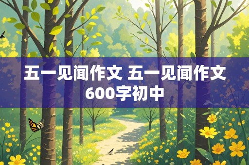 五一见闻作文 五一见闻作文600字初中