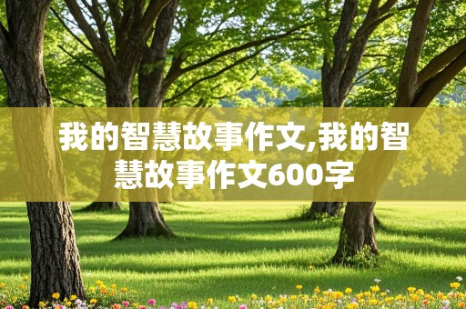 我的智慧故事作文,我的智慧故事作文600字