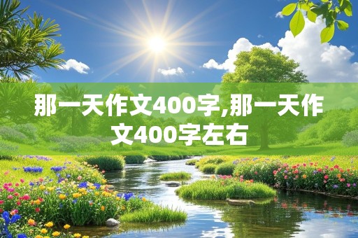 那一天作文400字,那一天作文400字左右