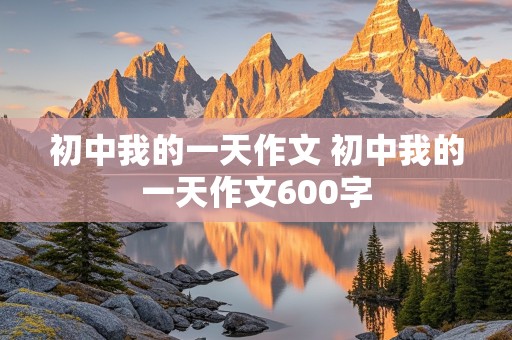 初中我的一天作文 初中我的一天作文600字