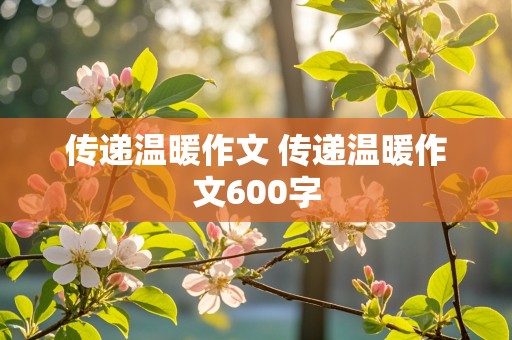 传递温暖作文 传递温暖作文600字