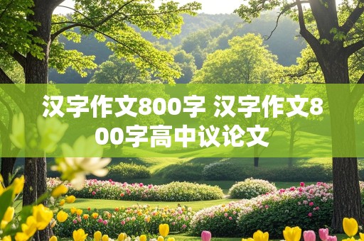 汉字作文800字 汉字作文800字高中议论文