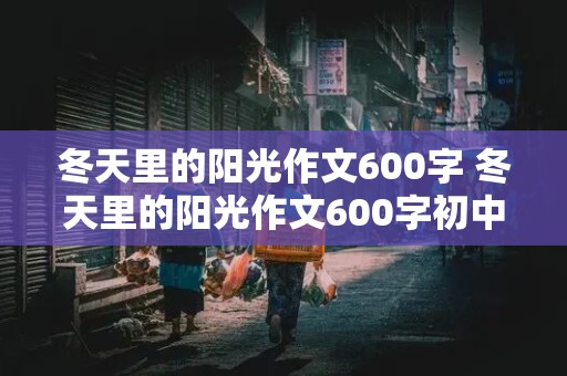 冬天里的阳光作文600字 冬天里的阳光作文600字初中