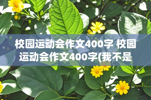 校园运动会作文400字 校园运动会作文400字(我不是参赛者)