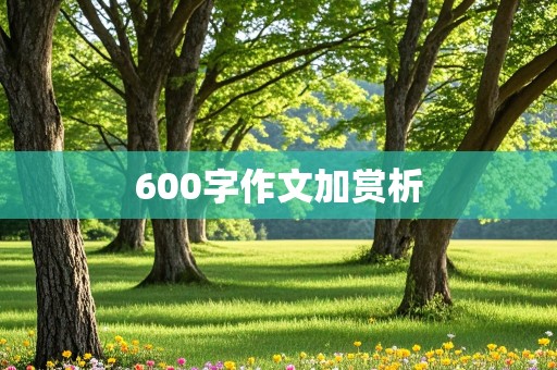 600字作文加赏析