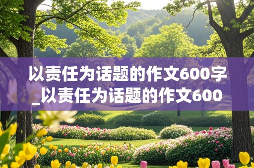 以责任为话题的作文600字_以责任为话题的作文600字记叙文