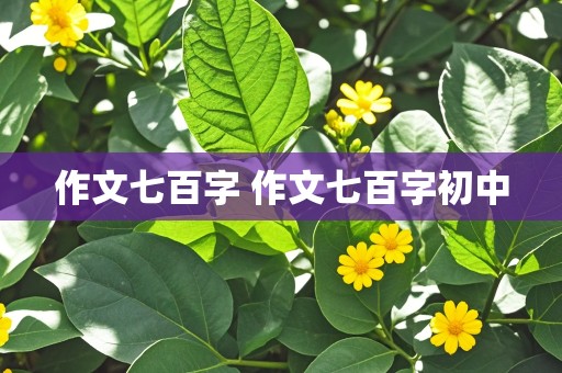 作文七百字 作文七百字初中