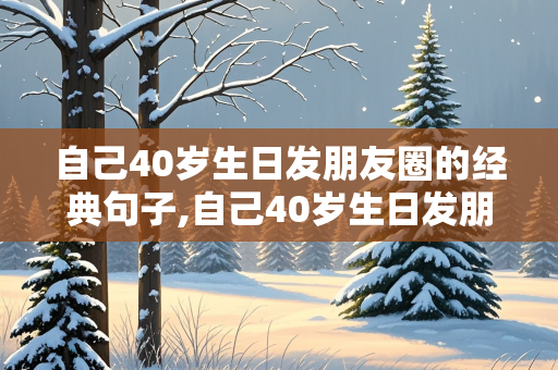 自己40岁生日发朋友圈的经典句子,自己40岁生日发朋友圈的经典句子说说