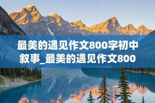 最美的遇见作文800字初中叙事_最美的遇见作文800字初中叙事文