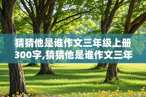 猜猜他是谁作文三年级上册300字,猜猜他是谁作文三年级上册300字以上