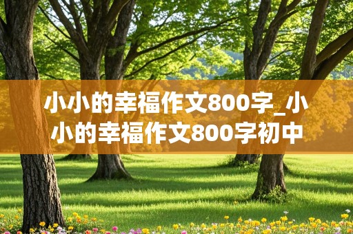 小小的幸福作文800字_小小的幸福作文800字初中